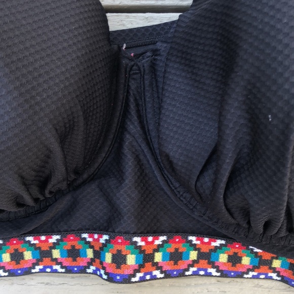 Cacique Balconette Geometric Band Underwire Bikini Swimsuit Top - Picture 16 of 16